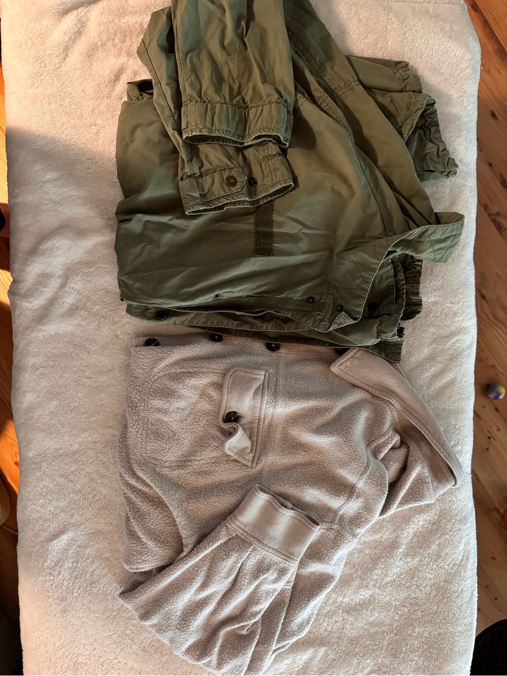 Urban Outfitters Utility Parka + PacSun Fleece Shacket – M/M-L